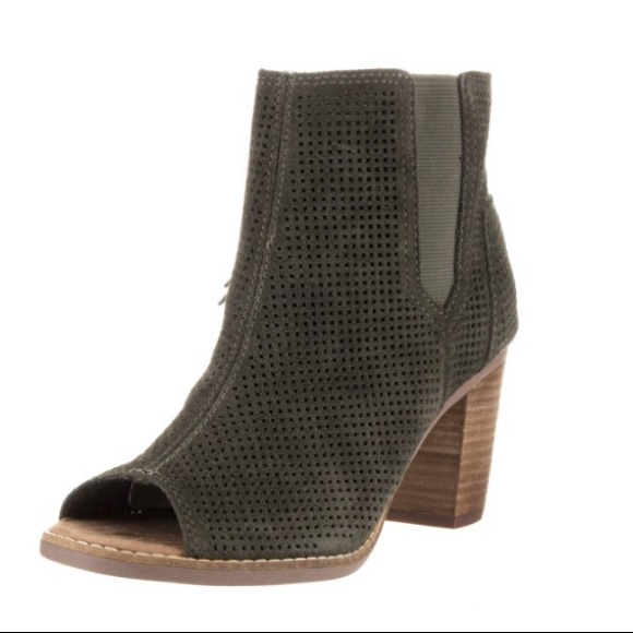 Toms • Majorca Peep Toe Booties - Picture 1 of 8